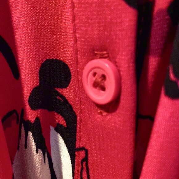 Liz Claiborne Midi Shirt Dress 14 L front knot detail NWOT - Picture 5 of 9